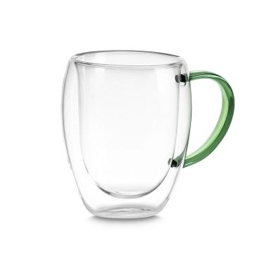Imagem de Xícara em Vidro Borossilicato Parede Dupla 350ML para Bebidas Quentes e Frias com Isola...