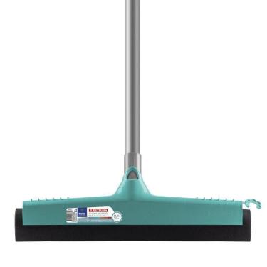 Imagem de Rodo Pequeno com Cabo Máxima Aderência para Secagem de Pisos Lisos com Borracha Dupla em EVA e Tecnologia Max Protect