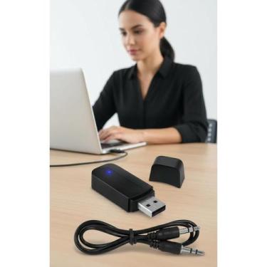 Imagem de Adaptador Bluetooth P2 USB: Música Sem Fio no Carro e Som - Congratula
