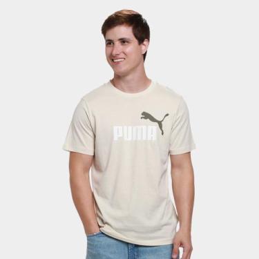 Imagem de Camiseta Puma 2 Color No. 1 Logo Masculina, Off white, P