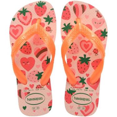 Imagem de Chinelo infantil havaianas kids flores, 27/28, Rosa confete