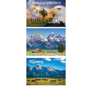 Imagem de Conjunto de 3 postais Wyoming Yellowstone 13x18 cm - Marca Própria