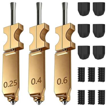 Imagem de Kit de Bico do Hotend 3 Peças 0,25/0,4/0,6 mm para Flashforge AD5X - M