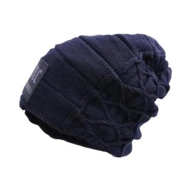 Imagem de Gorro Unissex Quente De Inverno Com Forro De Pele, Touca Grossa De Esq