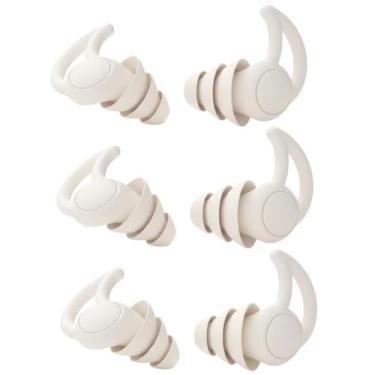 Imagem de Kit 3 Pares Protetor Auricular de Silicone Reutilizável, Tampão de Ouv