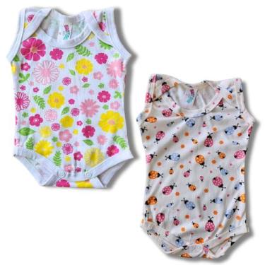 Imagem de Kit 2 Body Regata Estampados Bebê Prematuro Recém Nascido - BigToon Ki