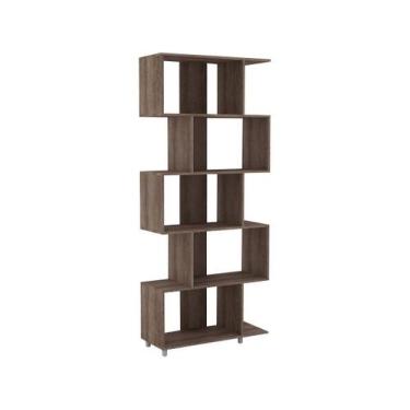 Imagem de Estante de Livros Retrô 79CMX184CM Nichos ESM209 Marrom - Movelbento, 