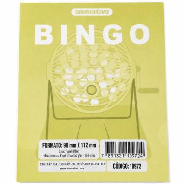 Imagem de Cartela de Bingo Amarela 96 Folhas Papel Offset 56g/m² - ANIMATIVA