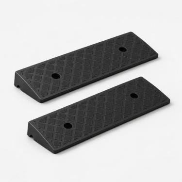 Imagem de Kit 2 Rampa Acessibilidade Degrau Antiderrapante 3x13x50cm - Preto - D