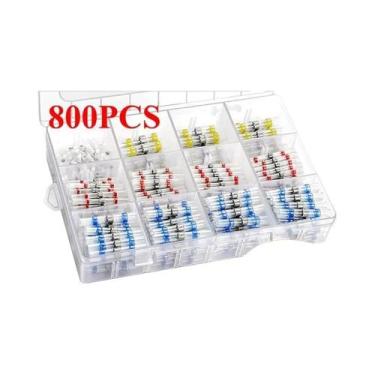 Imagem de Kit De Conectores De Fio Termoencolhíveis Isolados Para Automotivos E 