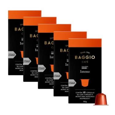 Imagem de 50 Cápsulas de Café Compatíveis com Nespresso Baggio Intenso - Baggio 