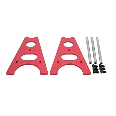 Imagem de Elevador de reparo, ferramenta de levantamento de carro RC removível simples conveniente alumínio de alta resistência para carro modelo 1/8 RC(vermelho)