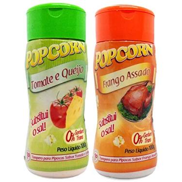 Imagem de Temperos P/ Pipoca Popcorn Cx 12 Frascos. 6 Tomate e Queijo - 6 Frango Assado