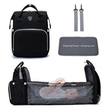 Imagem de Mochila Maternidade Multifuncional 3 em 1, IBMKIDS (Preta)