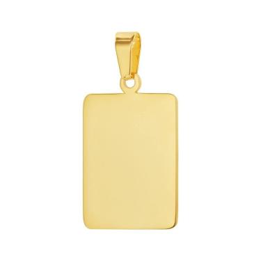 Imagem de Pingente Aço Placa Retangular Lisa 30x22mm IPG