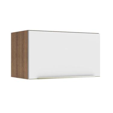 Imagem de Armário Aéreo Madesa Lux 60 cm 1 Porta Basculante - Rustic/Branco Veludo