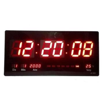Imagem de Relógio De Parede Led Digital Data Tempe 46 Cm Calendário