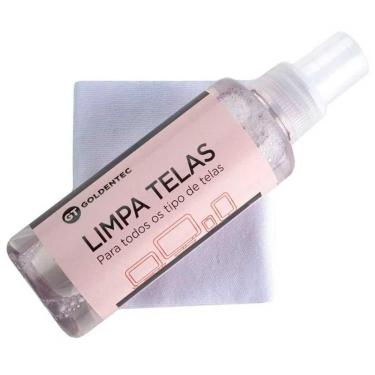 Imagem de Spray Limpa Tela Goldentec - 30ml - com Flanela - para Limpeza de Notebook, TVs e Monitores - 43856