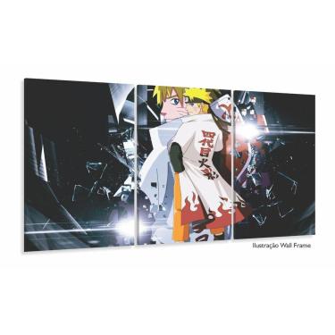 Imagem de Quadros Decorativos Mangá Naruto 120x60 3 peças em Tecido