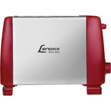 Imagem de Torradeira Elétrica Lenoxx Inox Red PTR203 com 6 Níveis de Temperatura Vermelho 127V