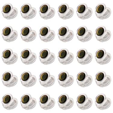 Imagem de GZYF 30 peças de pesca com mosca, serpentina, lúcio, robalo, truta artesanato, isca de peixe, água salgada, escolha material transparente artificial para viajar, 6 mm