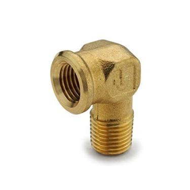 Imagem de Parker Encaixe de tubulação 1202P-6-8-pk10, tubo fêmea para fêmea, tubo fêmea e tubo macho cotovelo forjado de 90 graus, latão, 1,27 cm (pacote com 10)