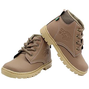 Imagem de Bota Gibizinho Adventure Infantil Coturno Marrom Claro Bege Tamanho:20;Cor:Bege;Genero:Masculino