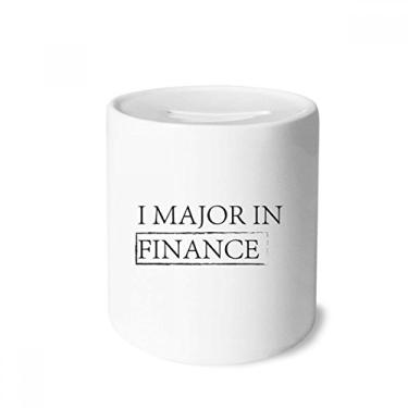 Imagem de DIYthinker Quote I Major in Finance Money Box Saving Banks Ceramic Coin Case Kids Adults