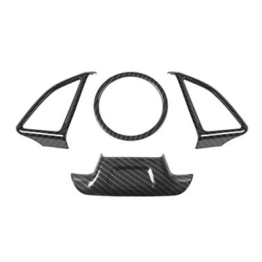 Imagem de Lyqfff Adesivos de decoração de capa de volante de carro para Chevrolet Camaro 2017+, molduras interiores