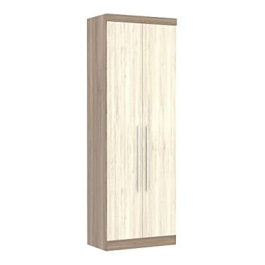 Imagem de Guarda Roupa 2 Portas c/Cabideiro - Módulo Dormitório Master - Guarda Roupas Modulado Luciane Cor:Ártico Rústico