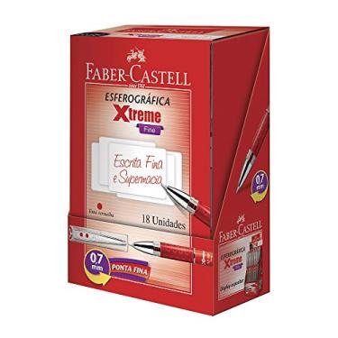 Imagem de Caneta Esferográfica Xtreme 0.7 18 Unidades, Faber-Castell, Vermelha