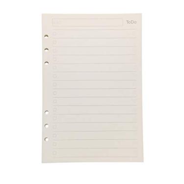 Imagem de Refil de papel/folhas soltas para pasta de arquivo A5 de 21,6 cm, com 6 furos, para fichário de anéis redondos