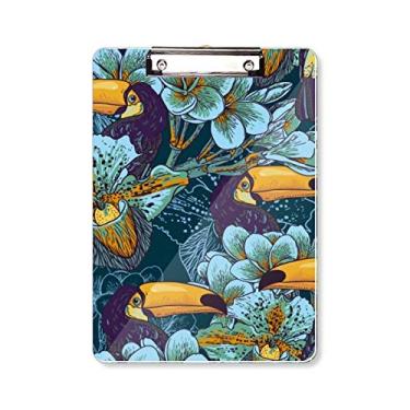Imagem de Orquídea pássaro quadrado padrão contínuo placa de prancheta de animal placa de apoio A4
