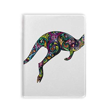 Imagem de Caderno de ilustração de desenho colorido Canguru Austrália capa de goma Diário capa macia