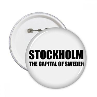 Imagem de Stockholm, a capital da Suécia, broches, broches, decoração de roupas, 5 peças, presente