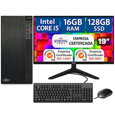 Imagem de Computador Completo Intel Core i5 16GB SSD 128GB Monitor 19" 4 Núcleos Super Turbo Pc Hdmi Teclado e Mouse Strong Tech