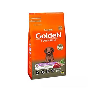Imagem de Ração Golden Fórmula Mini Bits para Cães Filhotes Raças Pequenas Sabor Carne e Arroz, 1kg Premier Pet Para Todas Pequeno Filhotes,