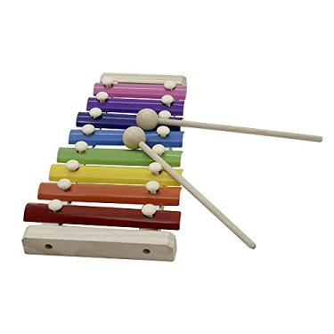 Imagem de SIMBAE Glockenspiel Para S 8-nota colorido xilofone glockenspiel com madeira malho percussão instrumento musical presente de para s dos miúdos