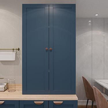 Imagem de Armário Alto Aéreo 2 Portas 135cm Arizona Cabecasa Madeiramadeira Branco/azul