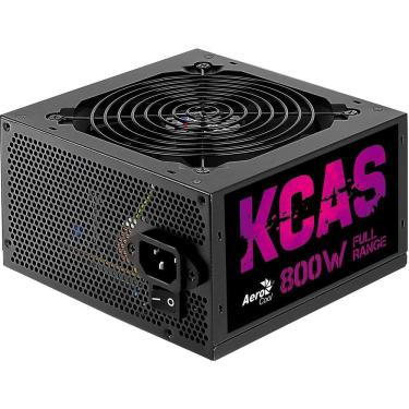 Imagem de Fonte Gamer Aerocool KCAS 800W 80 Plus ATX Full Range APFC Sem Cabo