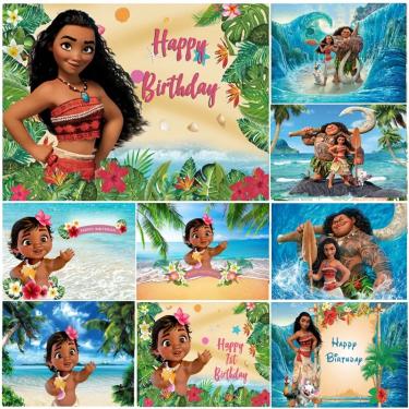 Imagem de Disney Moana Maui Princesa Contexto  Foto De Fundo  Chuveiro De Bebê  1st Birthday Party  Photocall