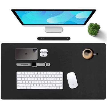 Imagem de Kit Gamer Mousepad Grande 120X60Cm Couro + Suporte Fone