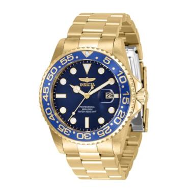 Imagem de Invicta Relógio masculino de dois tons Pro Diver Quartz Blue Dial 33256, Mergulhador, movimento de quartzo