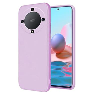 Imagem de Yarxiawin Capa protetora fina à prova de choque compatível com Honor Magic 5 Lite roxa de silicone para Honor Magic 5 Lite (roxa)
