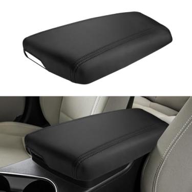 Imagem de INTGET Capa de apoio de braço para console central de carro para Kia Optima Accessories 2011 2012 2013 2014 2015 couro console médio descanso de braço caixa tampa protetor de almofada (pontos pretos, 2011-2015)