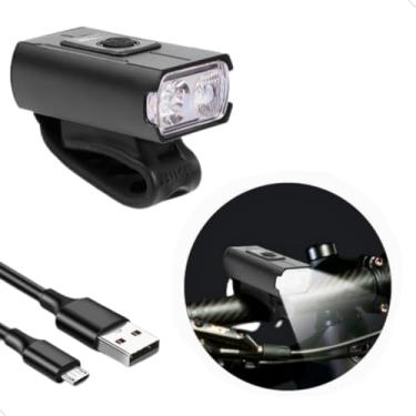 Imagem de Farol De Bike Lanterna Bicicleta Duplo com Led 6 Modos Recarregável Potente Usb Mundo Compras