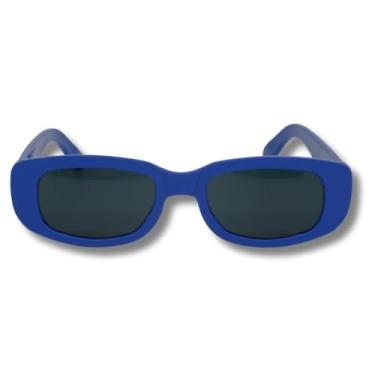 Imagem de Óculos Vintage Retrô Escuros, Com Proteção UV400, para Festa, Balada, Casamento (Azul)