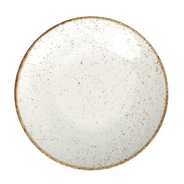 Imagem de Prato Sobremesa Tramontina Rústico Marrom em Porcelana Decorada 21cm Mesa Posta