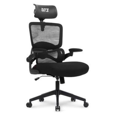 Imagem de Cadeira Gamer DT3 GTL, ergonomica revestimento tecido Max2Weave™ + Mesh DT3 Vintex-Y™, apoio cabeça 2D, Braço retrátil ate 90º+rotação de até 180°, suporta até 110kg e altura máx. de 1,80m (Black)
