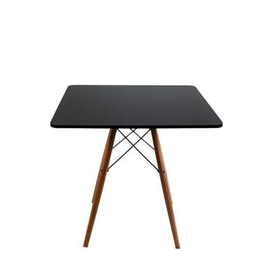 Imagem de Mesa Jantar Quadrada Eiffel 90X90 cm Preto Mdf Charles Eames